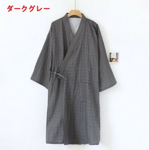 パジャマ バスローブ 半端袖 夏 薄手 和服 無地 快適 メンズ ファッション  MBQ2574