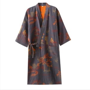 パジャマ バスローブ 半端袖 和服 花柄 快適 メンズファッション   MBQ2575