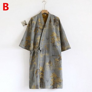 パジャマ バスローブ 半端袖 和服 花柄 快適 メンズファッション   MBQ2582