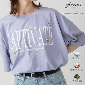T 恤/上衣 花 刺绣 天竺棉 宽松T-Shirt 春夏