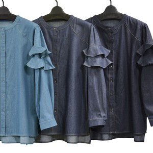 【予約販売】【2025秋物新作】デニムフリルシャツ