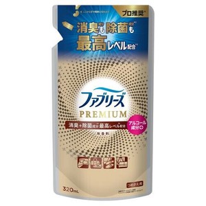 ファブリーズW除菌＋消臭プレミアム　無香料　つめかえ 320ml 【エアケア製品 消臭剤】