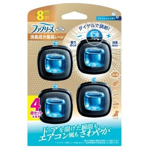 ファブリーズ　イージークリップ消臭成分最高レベル　フレッシュシャボン 4個入 【エアケア製品 芳香剤】