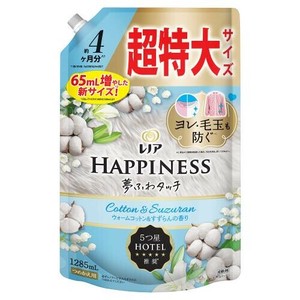 レノアハピネス夢ふわタッチ　ウォームコットン＆すずらんの香り　超特大サイズ 1285ml 【柔軟剤】
