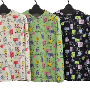 Pre-order T-shirt Geometric Pattern Rayon Made in Japan