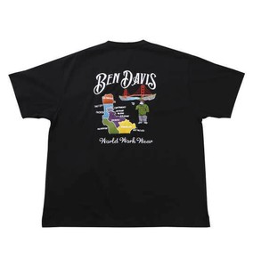 BEN DAVIS 大きいサイズ スーベニア刺繍半袖Tシャツ ブラック
