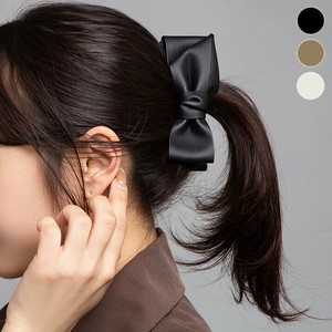 ヘアクリップ《PUレザーリボンバナナクリップ 全3色》