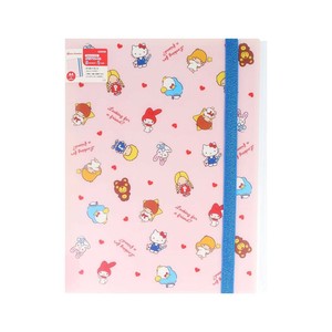 【ポケットファイル】サンリオキャラクターズ ゴムバンド付クリアファイル5P＋F A4 New Life Collection