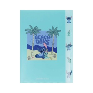 【ポケットファイル】リロ＆スティッチ ダイカットクリアファイル5P ブルー