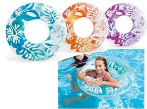 INTEX 　クリアカラーチューブ　浮き輪     48個入り 59251