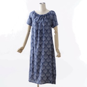 ★新着！★  サマードレス Aライン / navy tree 涼しくゆったり  〜バリ島より