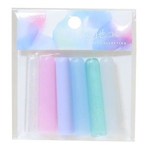 【文房具】無地コレ えんぴつカバー6本セット レインボー
