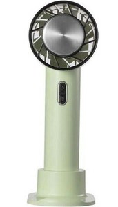 冷却パッド付（ペルチェ式）　USB充電式　ハンディファン　くすみグリーン　24個入り 4573242549799