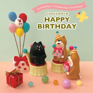【Decole】concombre コンコンブル HAPPY BIRTHDAY ハッピーバースデー お誕生日 オブジェ