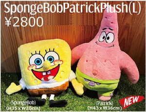 SpongeBob&Patrick plush(L) / スポンジボブ＆パトリック プラッシュLサイズ