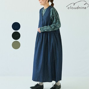 Casual Dress Yarn-dyed Checked Pattern Lightweight A-Line Switching Jumper Skirt