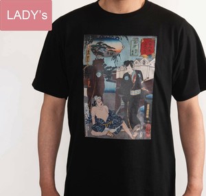 浮世絵 Tシャツ　歌川国芳05木曽街道六十九  草津 半袖/お土産/JAPAN/日本/インバウンド/和柄