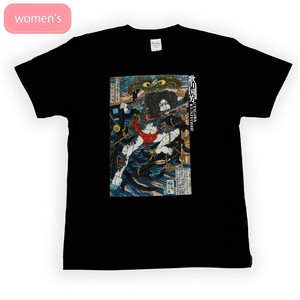 浮世絵 Tシャツ　歌川国芳01浪裡白跳張順 半袖/お土産/JAPAN/日本/インバウンド/和柄