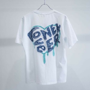 デニムクロスパッチワーク半袖Tシャツ