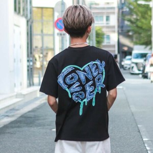 デニムクロスパッチワーク半袖Tシャツ