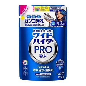 ワイドハイター　PRO　粉末　つめかえ用 420g 【酸素系漂白剤 除菌 消臭 黄ばみ洗浄 黒ずみ洗浄】