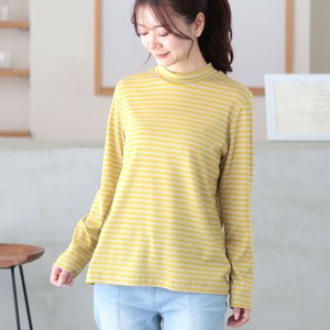 【2025年8月新作】【日本製】ミラノリブボーダーハイネック長袖カットソーTシャツ（B28902）
