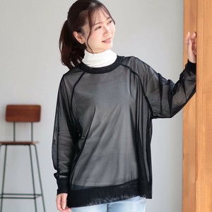 【2025年8月新作】チュールラグランスリーブ長袖カットソーTシャツ（D90819）