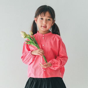 儿童七分袖～长袖衬衫 褶边/褶裥上衣