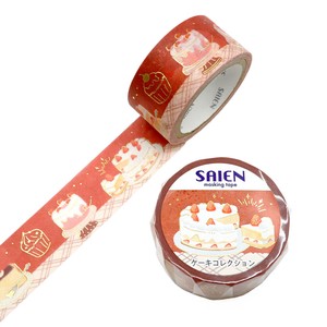 【2025年冬数量限定】マスキングテープ　ケーキコレクション　金箔/ 20mm×5m巻