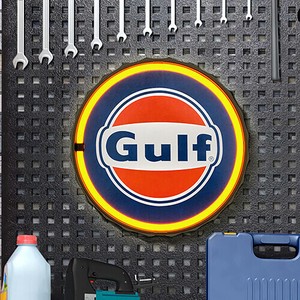 【サイン】LED ロープ ネオン サイン Gulf ボトルキャップ CA-LE-562062