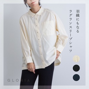 【11月入荷予定】【2025秋冬】デザインラグランスリーブシャツブラウス