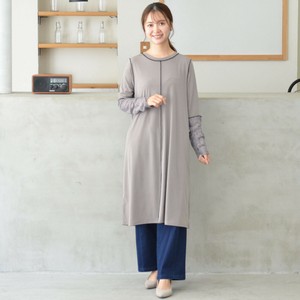 Casual Dress Lace Sleeve Switching