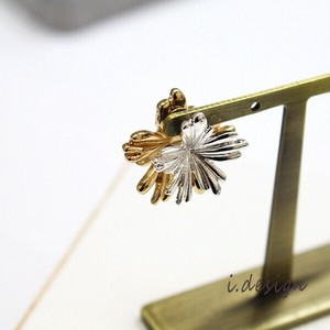 Pierced Earringss Flower Bicolor 2-way