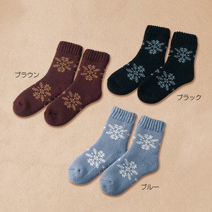 スノーフレーク 裏起毛あったかソックス　靴下/秋冬/防寒/ファッション/レディース