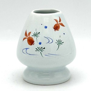 【茶筅直し】京絵付け 「金魚」 手描き茶筅くせ直し／茶筅直し 茶筌立て 日本製 抹茶道具 和食器