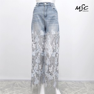 Denim Full-Length Pant Switching