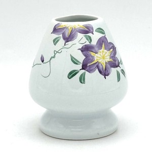 【茶筅直し】京絵付け 「鉄線」 手描き茶筅くせ直し／茶筅直し 茶筌立て 日本製 抹茶道具 和食器 花
