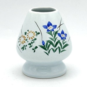 【茶筅直し】京絵付け 「秋草」 手描き茶筅くせ直し／茶筅直し 茶筌立て 日本製 抹茶道具 和食器 花
