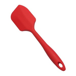 ユーロキッチン eurokitchen 一体型シリコンスパチュラ フィン型 中 赤(レッド)