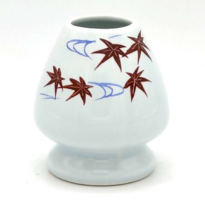 【茶筅直し】京絵付け 「紅葉流水」 手描き茶筅くせ直し／茶筅直し 茶筌立て 日本製 抹茶道具 和食器