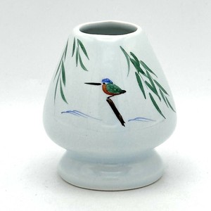 【茶筅直し】京絵付け 「カワセミ」 手描き茶筅くせ直し／茶筅直し 茶筌立て 日本製 抹茶道具 和食器 鳥