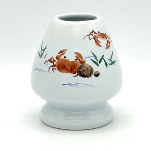 【茶筅直し】京絵付け 「カニ」 手描き茶筅くせ直し／茶筅直し 茶筌立て 日本製 抹茶道具 和食器