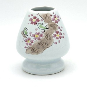【茶筅直し】京絵付け 「春うらら」 手描き茶筅くせ直し／茶筅直し 茶筌立て 日本製 抹茶道具 和食器 鳥