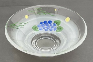【ガラス抹茶茶碗】抹茶碗 京絵付け「紫陽花」／日本製 茶道具屋 夏 クリア 透明 食器