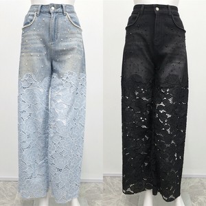 Denim Full-Length Pant Pearl Switching