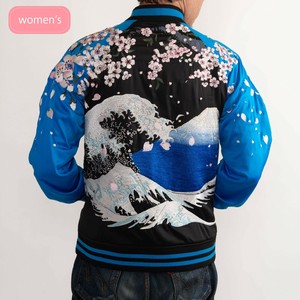 スカジャン 桜富士【リバーシブル商品】 半袖/お土産/JAPAN/日本/インバウンド/和柄