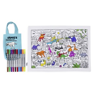 【eatsleepdoodle】dinosaur placemat 'to go'
