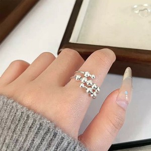 韓国 　リング 指輪　 リング フリーサイズ　シルバー925メッキ S925リング　シルバー925