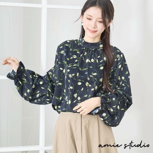 2025年新商品 T 恤/上衣 泡泡袖 L尺寸 褶边/褶裥上衣