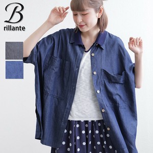 BIGポケット デニムブラウス アウター羽織2025aw秋 BRILLANTE東京（82366）